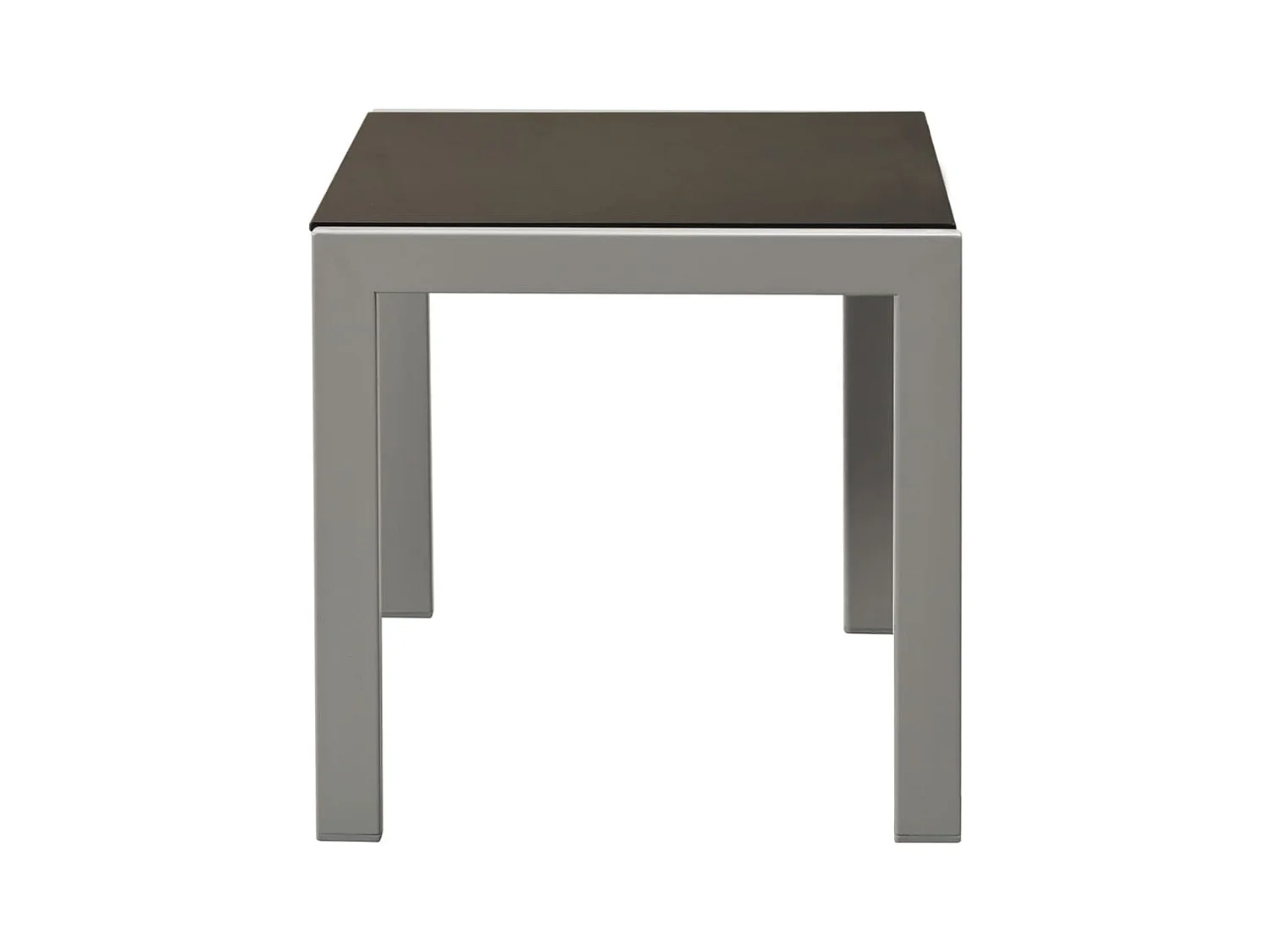 Chaises longues 2 pcs avec table Acier et textilène Noir 2