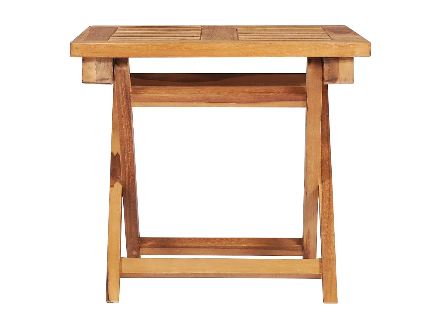 Chaise longue avec table et coussin Bois de teck solide 2