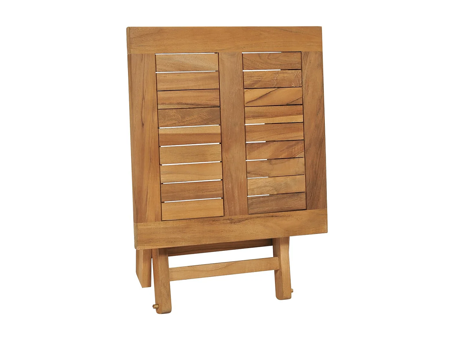 Chaise longue pliable avec table Bois de teck solide