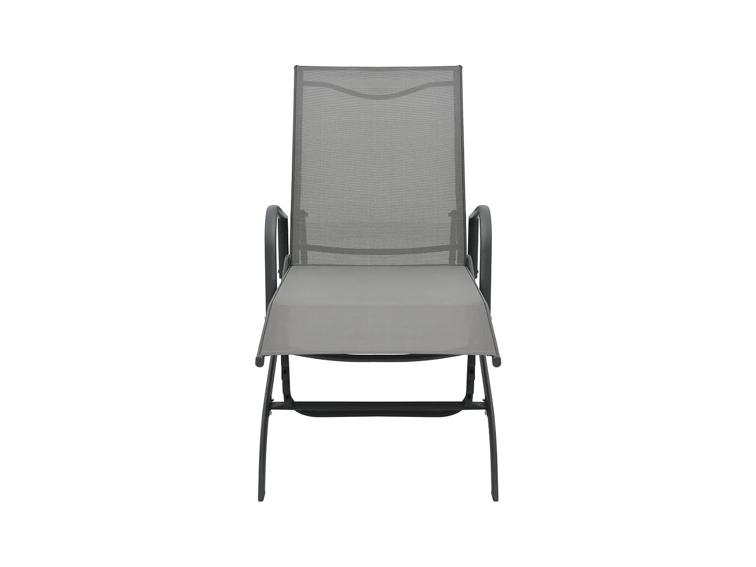 Chaises longues 2 pcs avec table Textilène et acier 2