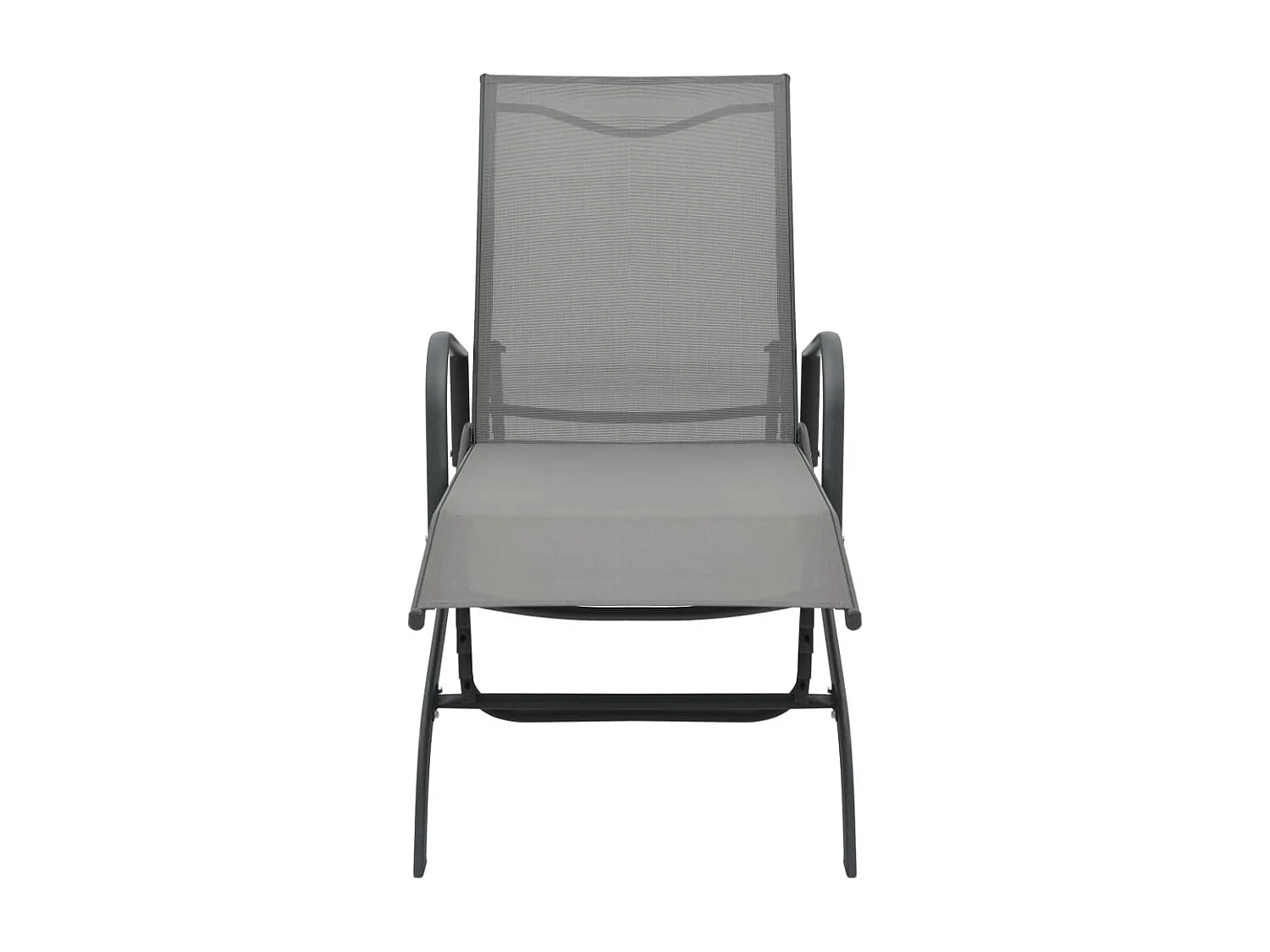 Chaises longues 2 pcs avec table Textilène et acier 2