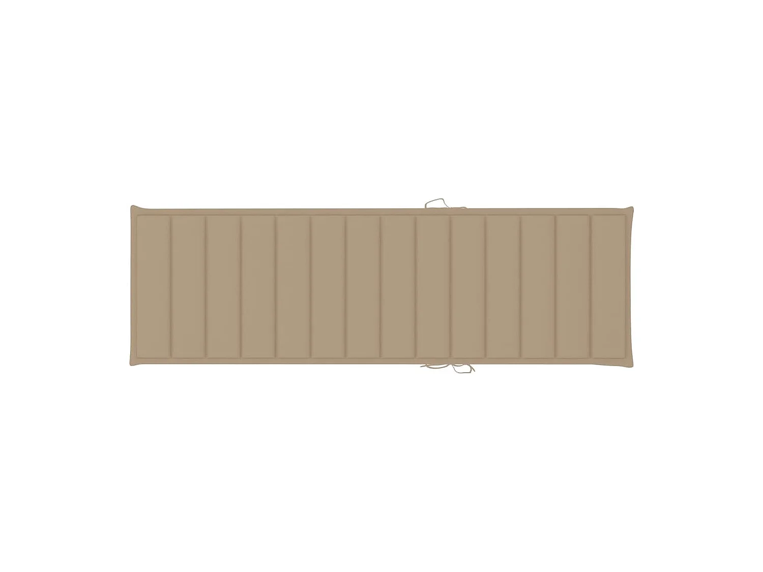 Chaise longue avec coussin beige Bois de pin imprégné 4