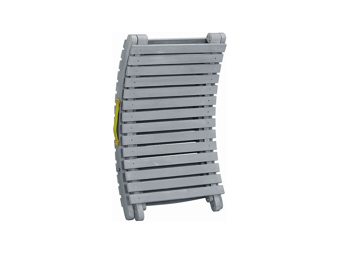 Chaise longue avec coussin Gris Bois d'acacia solide