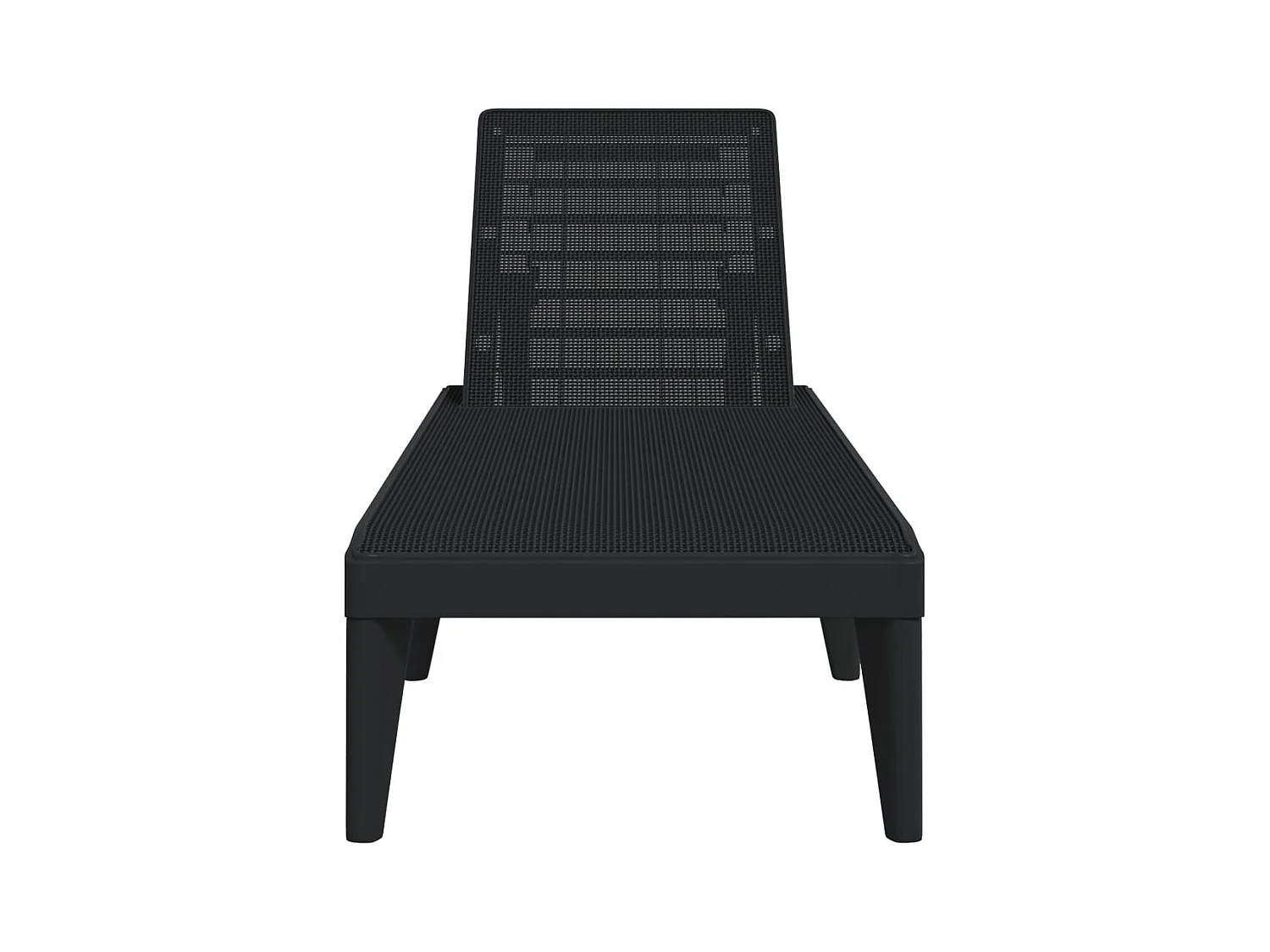 Chaise longue anthracite 186x60x29 PP