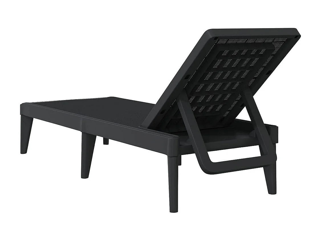 Chaise longue anthracite 186x60x29 PP