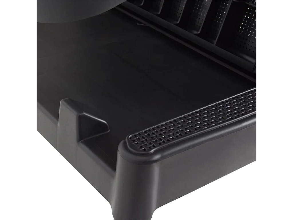 Chaise longue anthracite 186x60x29 PP