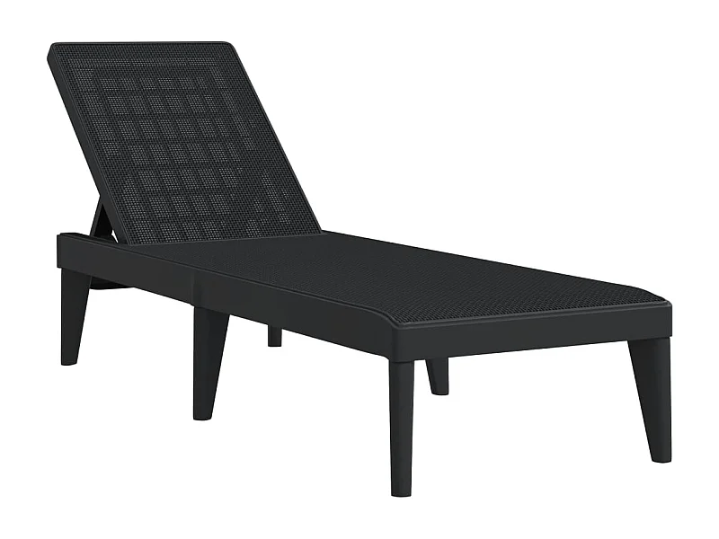 Chaise longue anthracite 186x60x29 PP