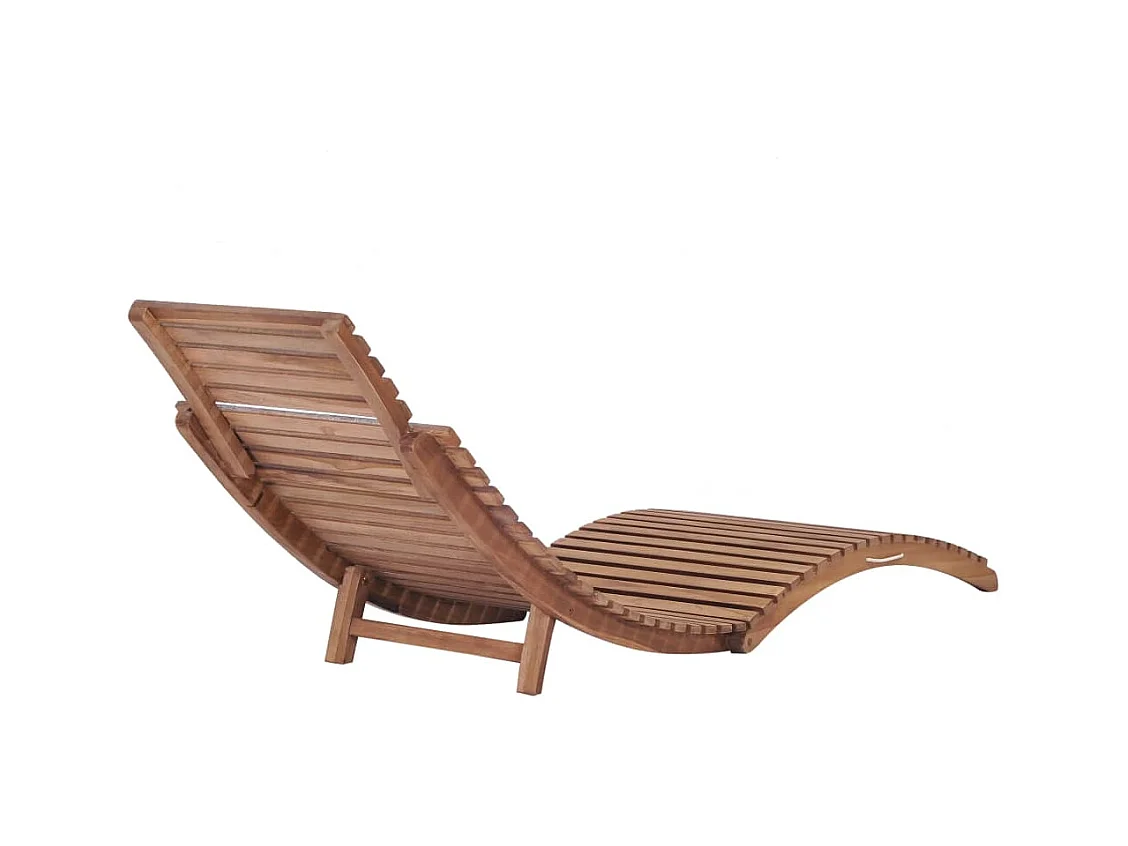 Chaise longue pliable Bois de teck solide