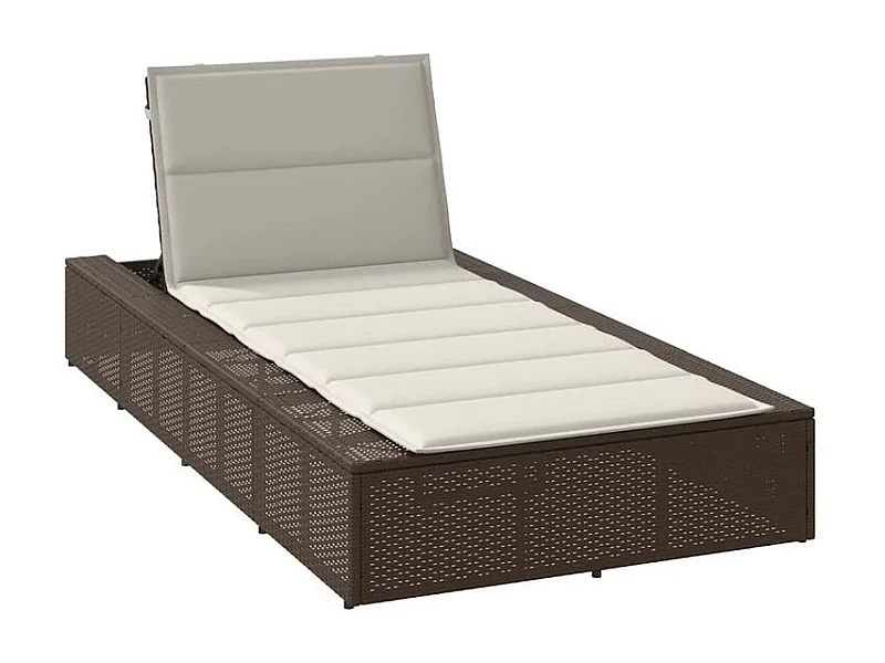 Transat avec coussin flottant marron résine tressée