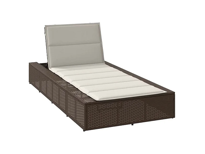 Transat avec coussin flottant marron résine tressée