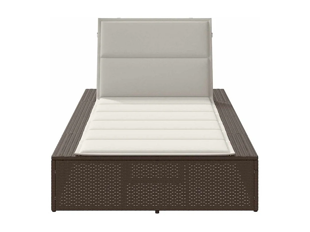 Transat avec coussin flottant marron résine tressée