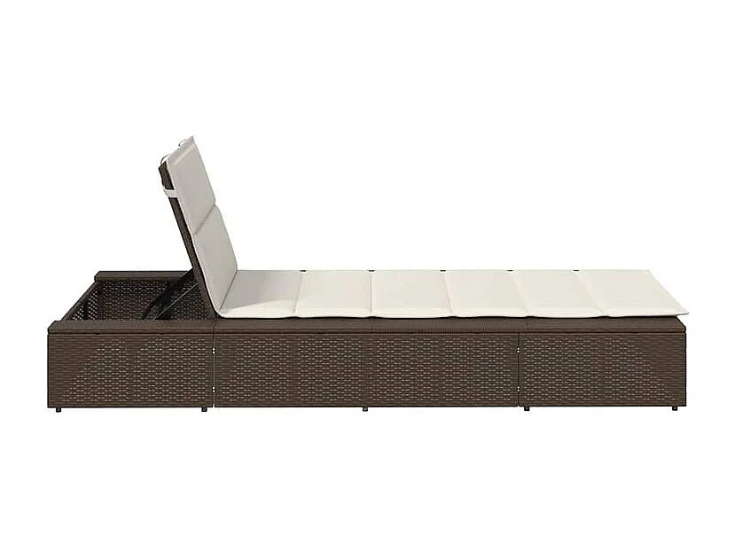 Transat avec coussin flottant marron résine tressée