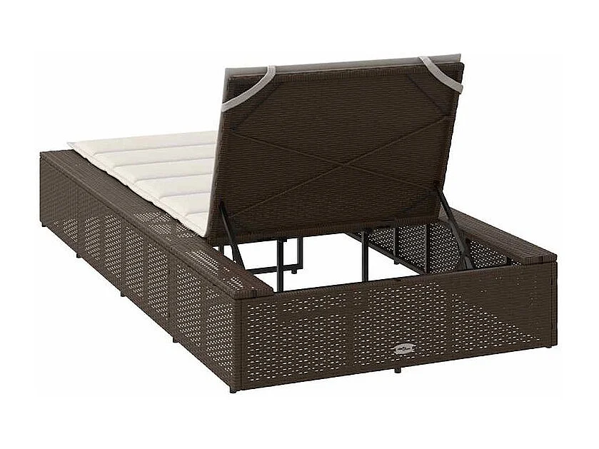 Transat avec coussin flottant marron résine tressée