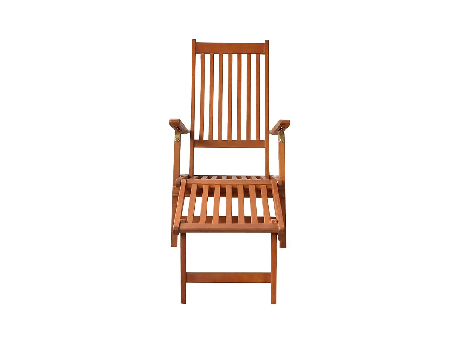 Chaise de terrasse avec repose-pied et coussin Acacia solide 4