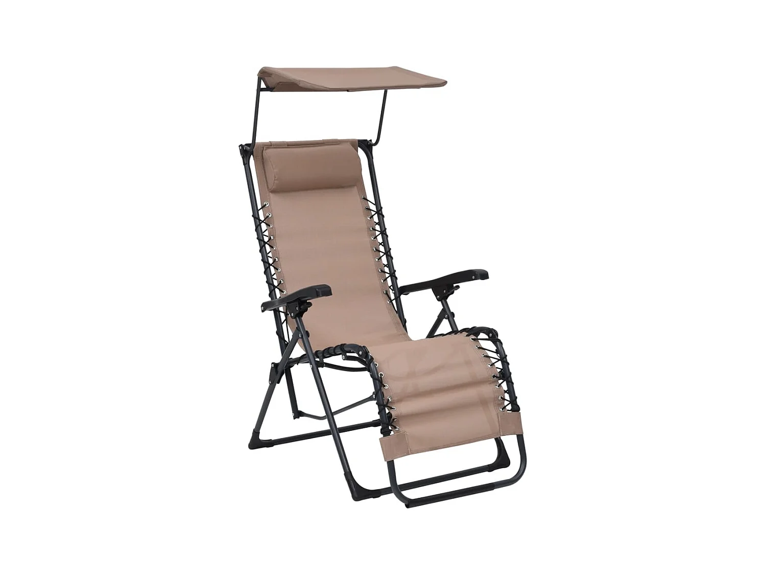 Chaise pliable de terrasse Textilène Taupe