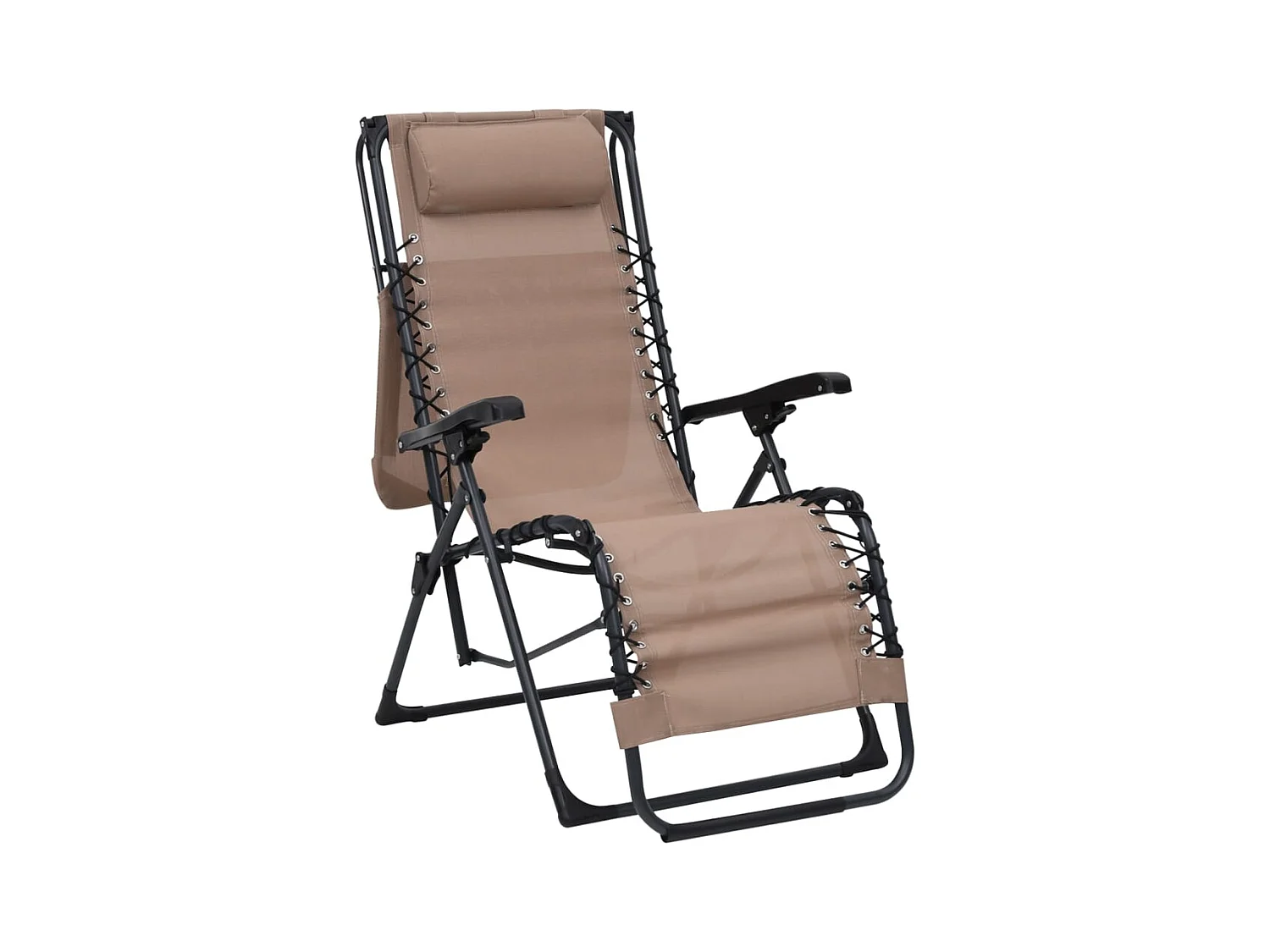 Chaise pliable de terrasse Textilène Taupe