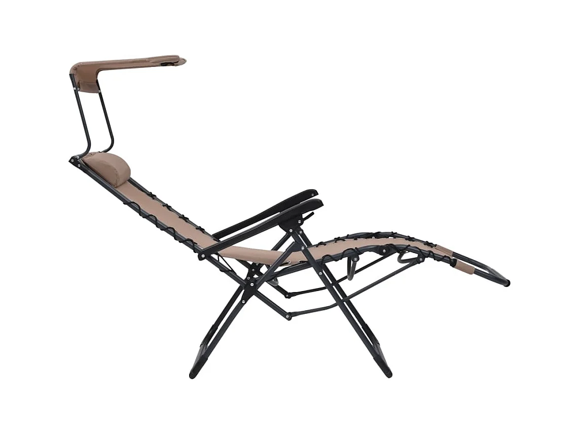 Chaise pliable de terrasse Textilène Taupe