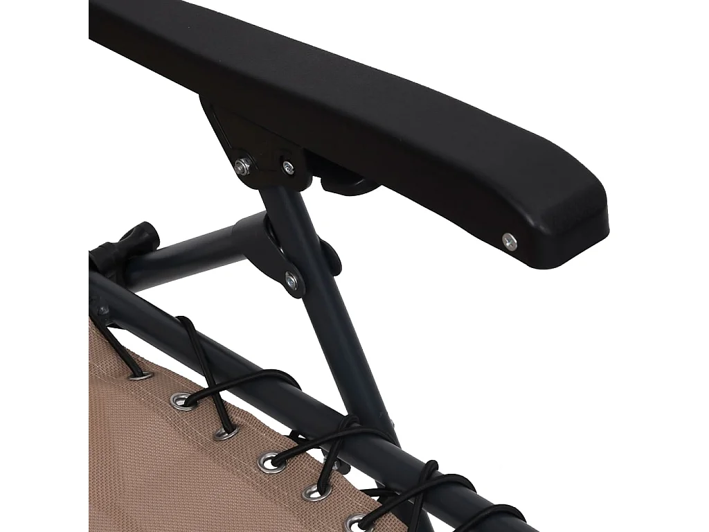 Chaise pliable de terrasse Textilène Taupe