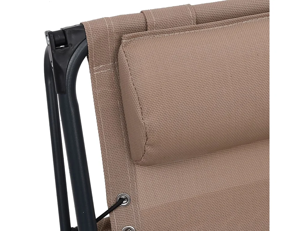 Chaise pliable de terrasse Textilène Taupe