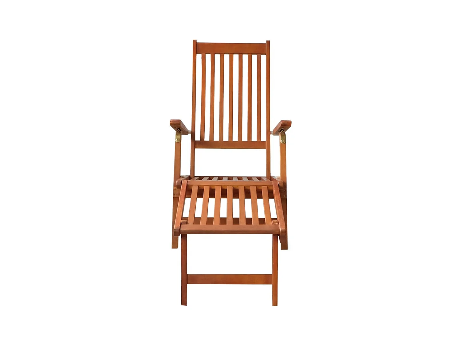 Chaise de terrasse avec repose-pied et coussin Acacia solide 7