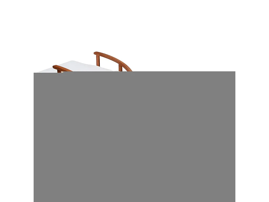 Chaise longue avec coussin Bois d'acacia solide 17