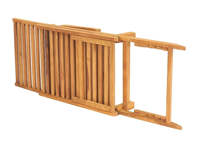 Chaise longue Bois de teck solide 4