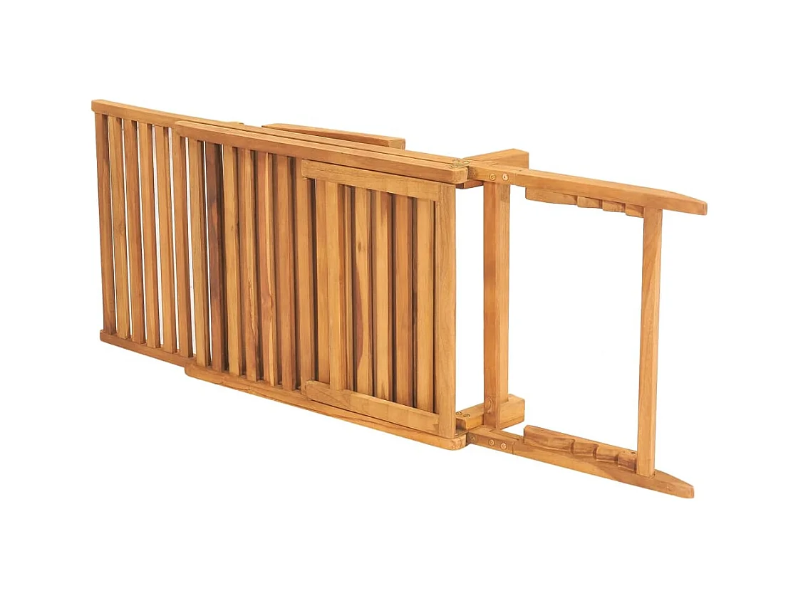 Chaise longue Bois de teck solide 4