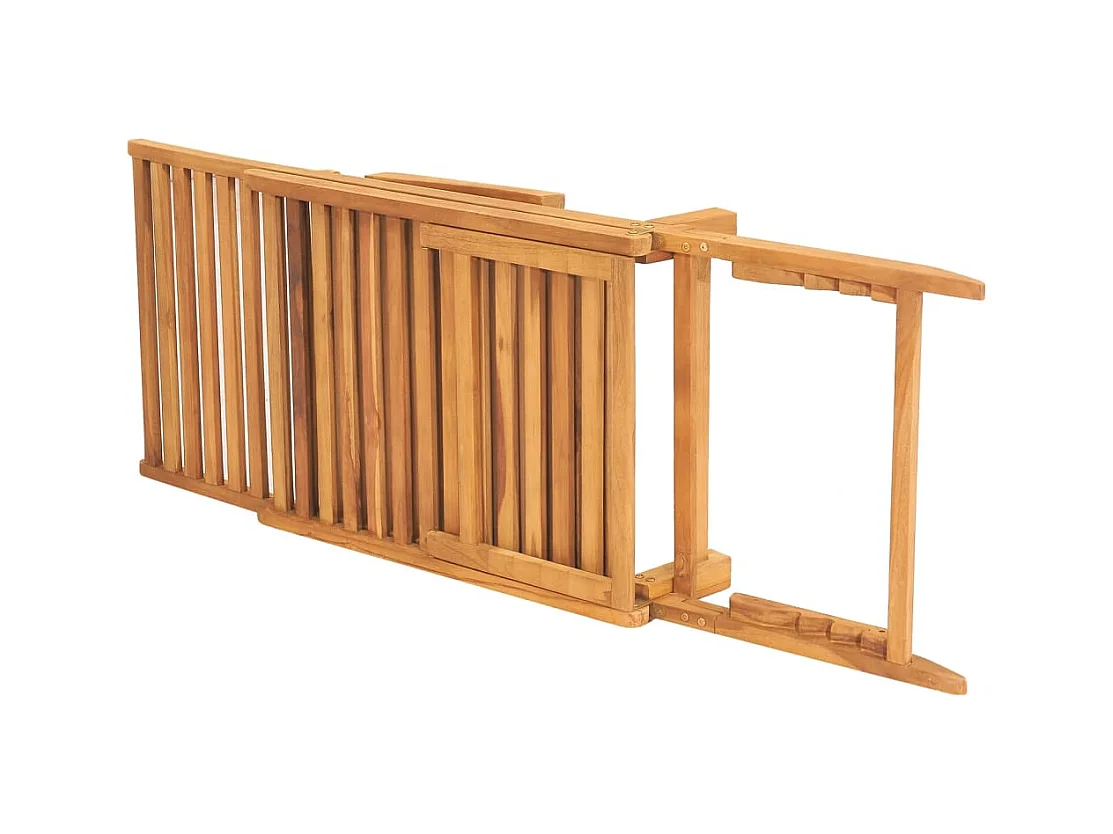 Chaise longue Bois de teck solide 4