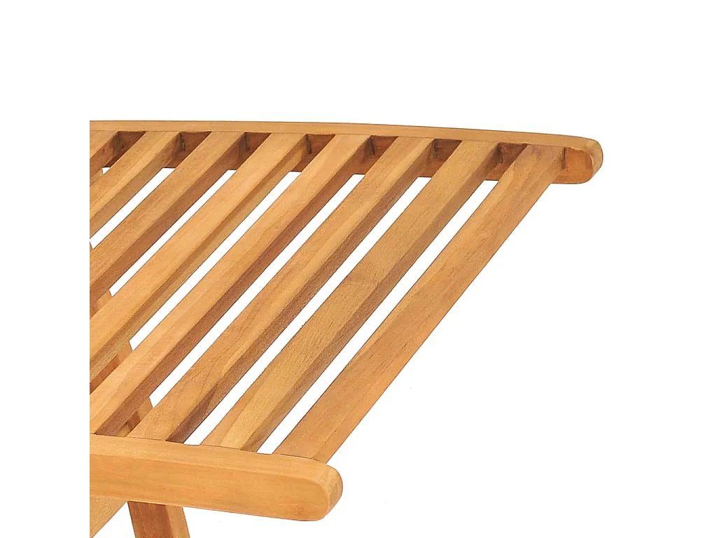 Chaise longue Bois de teck solide 4