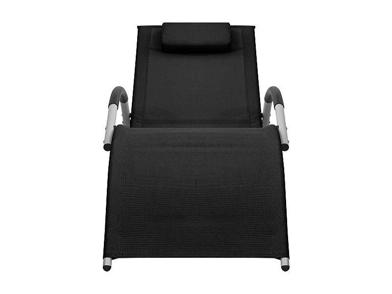 Chaise longue Textilène Noir et gris 2
