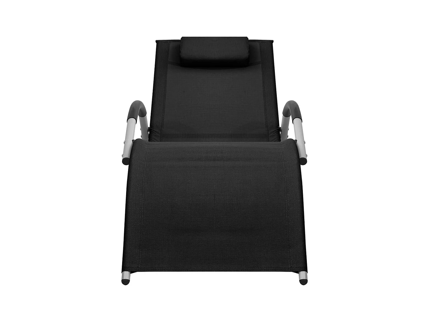 Chaise longue Textilène Noir et gris 2