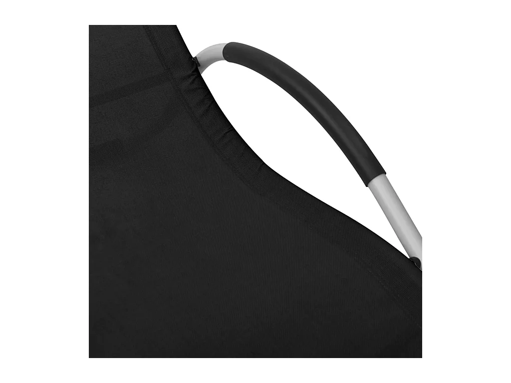 Chaise longue Textilène Noir et gris 2