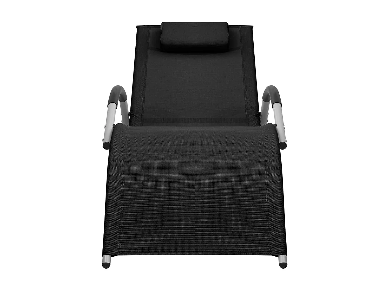 Chaise longue Textilène Noir et gris 2