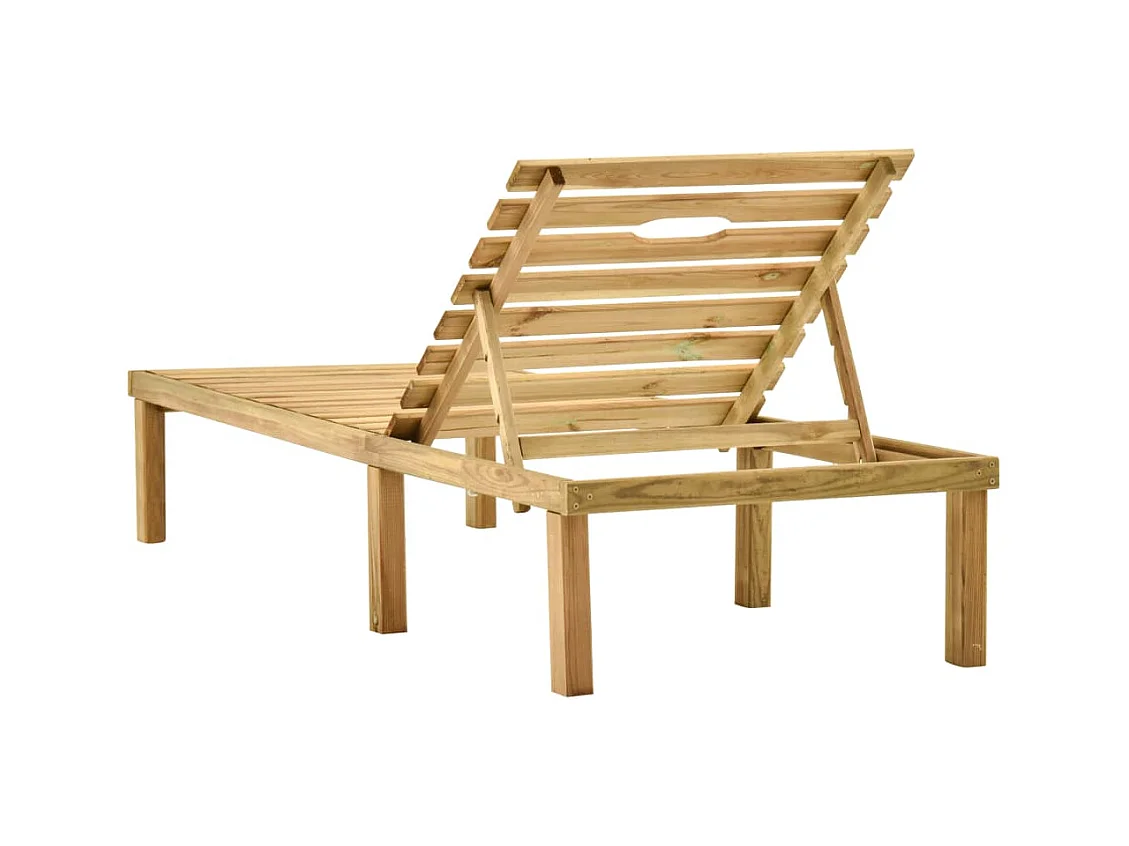 Chaise longue de jardin avec table Bois de pin imprégné