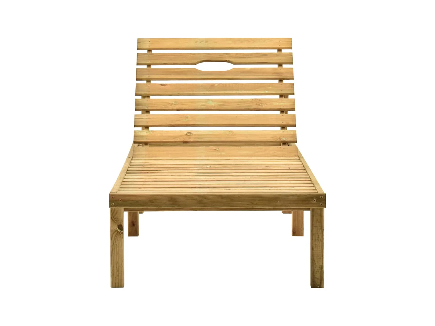 Chaise longue de jardin avec table Bois de pin imprégné 2