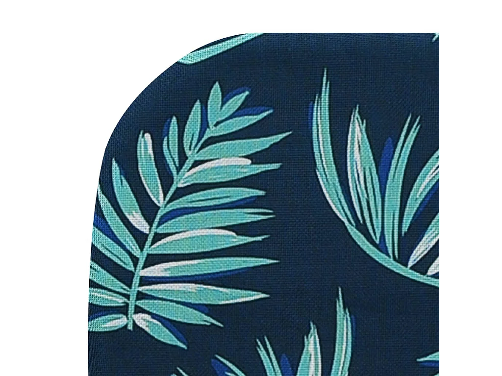 Chaises longues pliables 2 pcs Acier et tissu Motif de feuilles