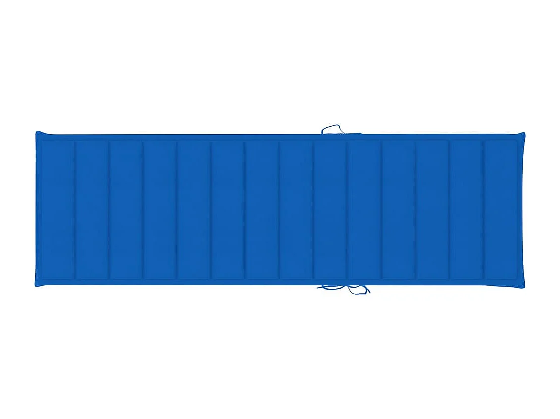 Chaise longue avec coussin bleu royal Bois de pin imprégné 2