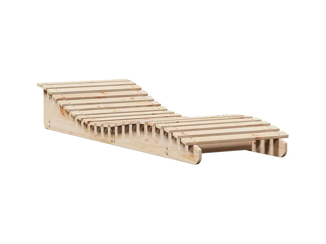 Chaise longue 205x70x31,5 bois massif de pin