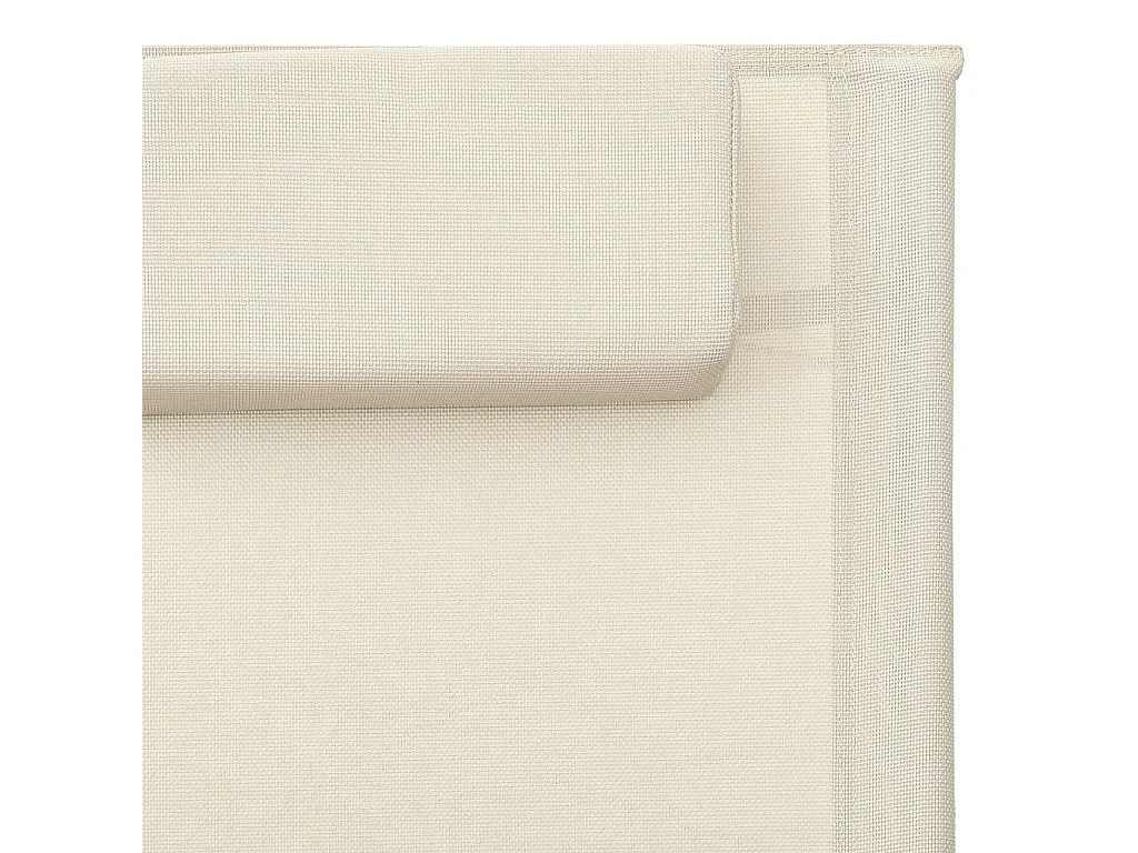 Chaise longue Textilène Crème et gris