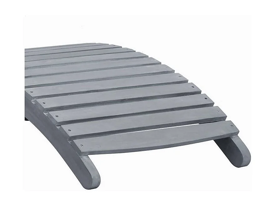 Chaise longue avec coussin Gris Bois d'acacia solide