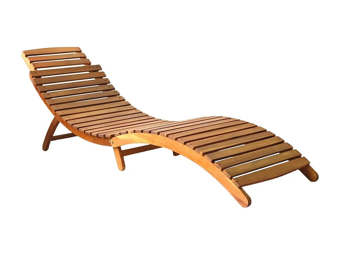 Chaises longues 2 pcs avec coussins Bois d'acacia solide 24