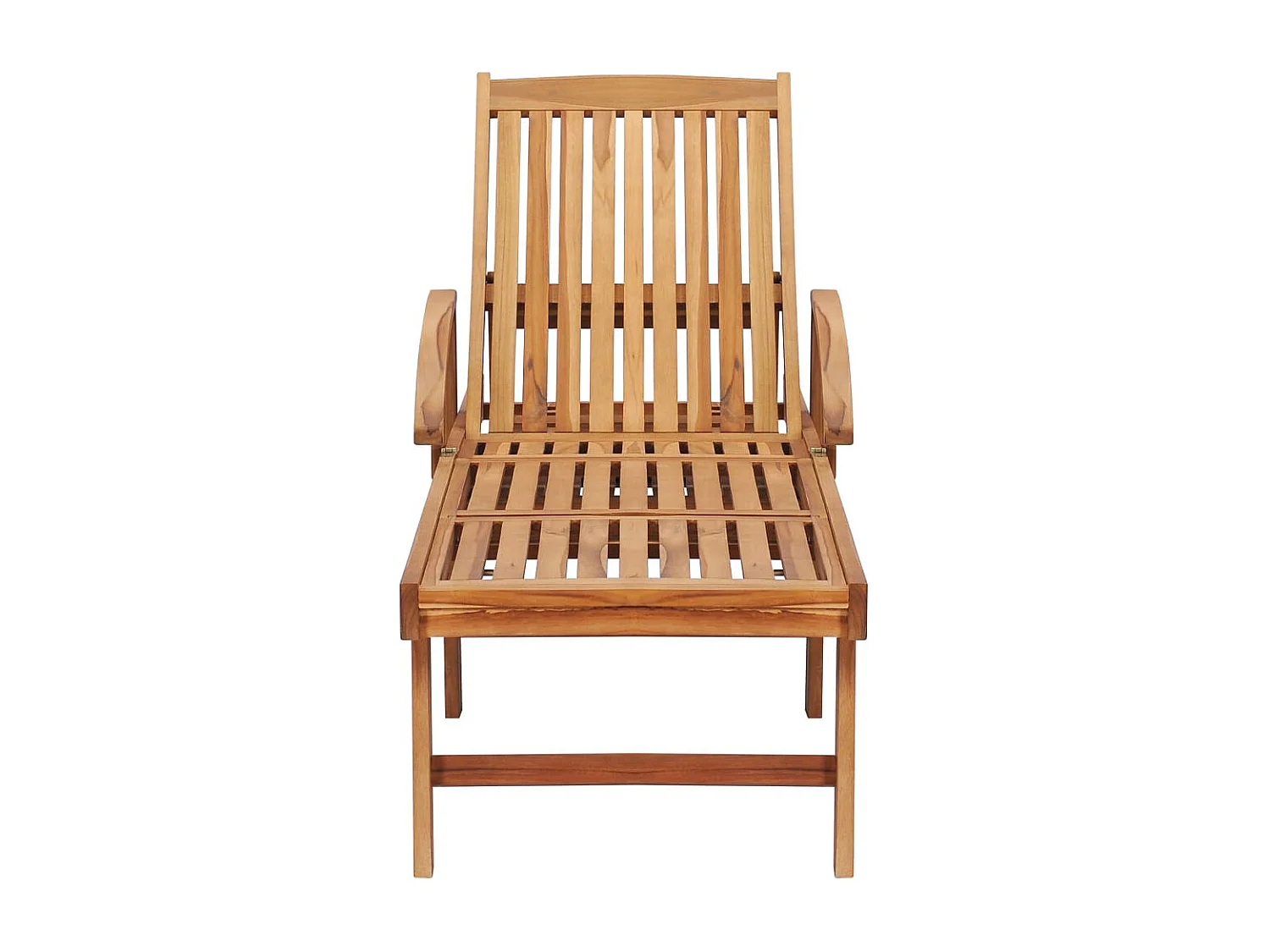 Chaises longues 2 pcs avec table Bois de teck solide