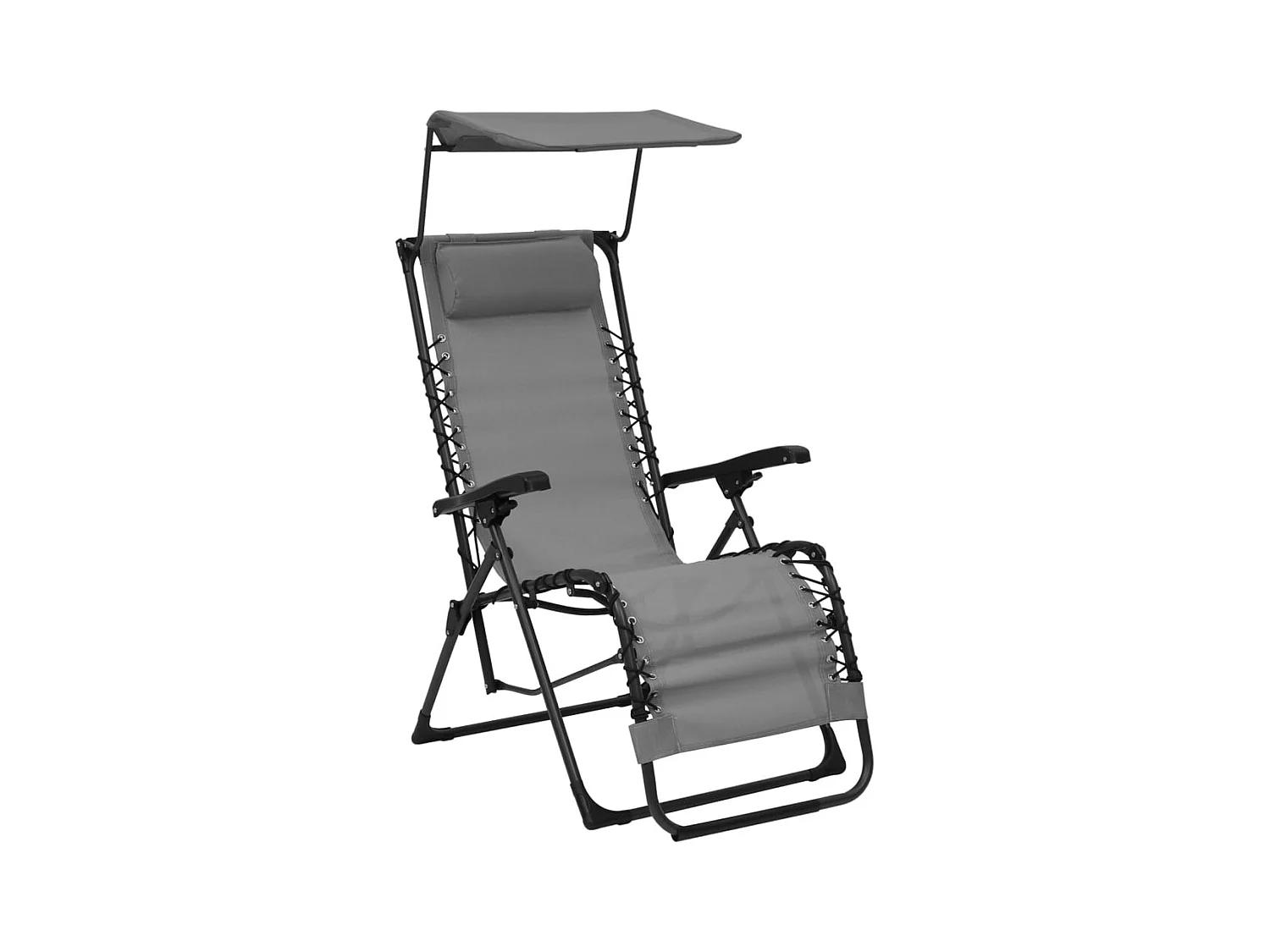 Chaise pliable de terrasse Textilène Gris