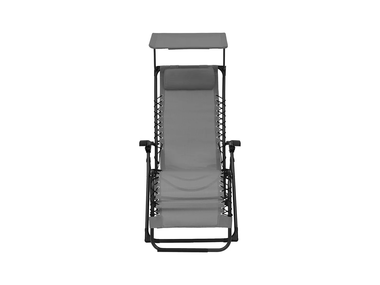 Chaise pliable de terrasse Textilène Gris