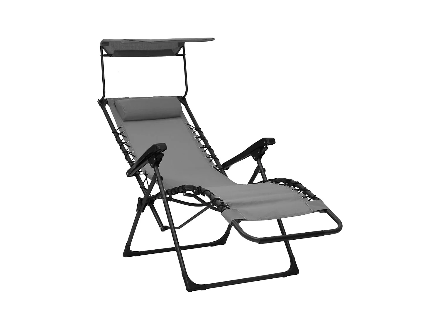 Chaise pliable de terrasse Textilène Gris