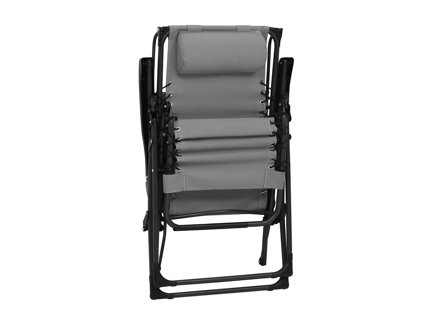 Chaise pliable de terrasse Textilène Gris