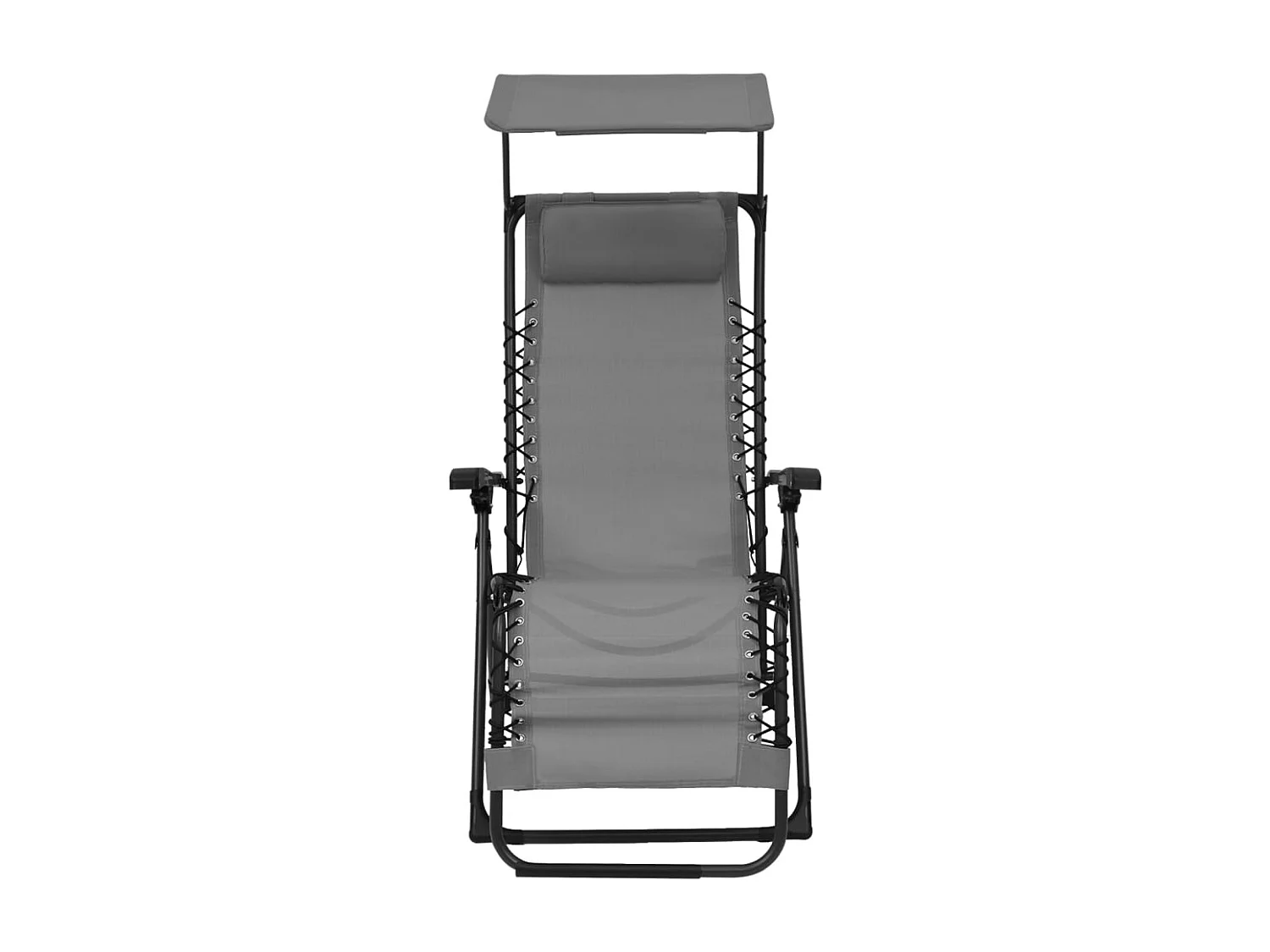 Chaise pliable de terrasse Textilène Gris