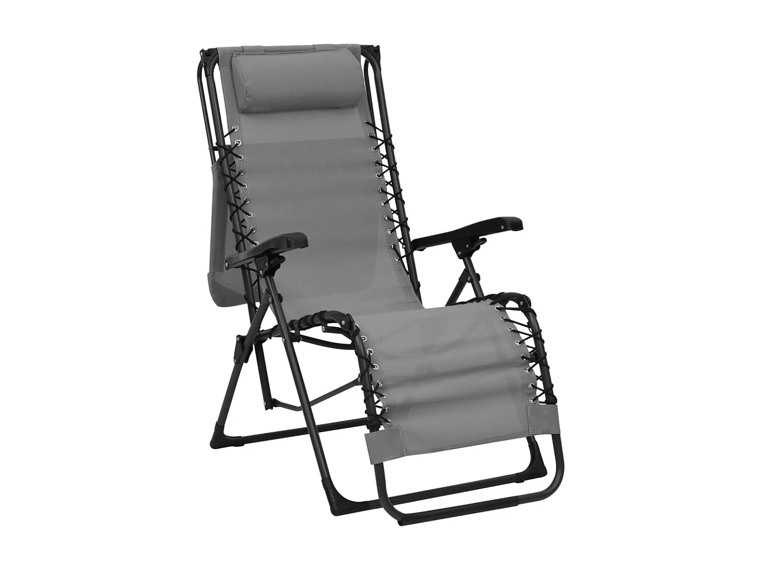 Chaise pliable de terrasse Textilène Gris