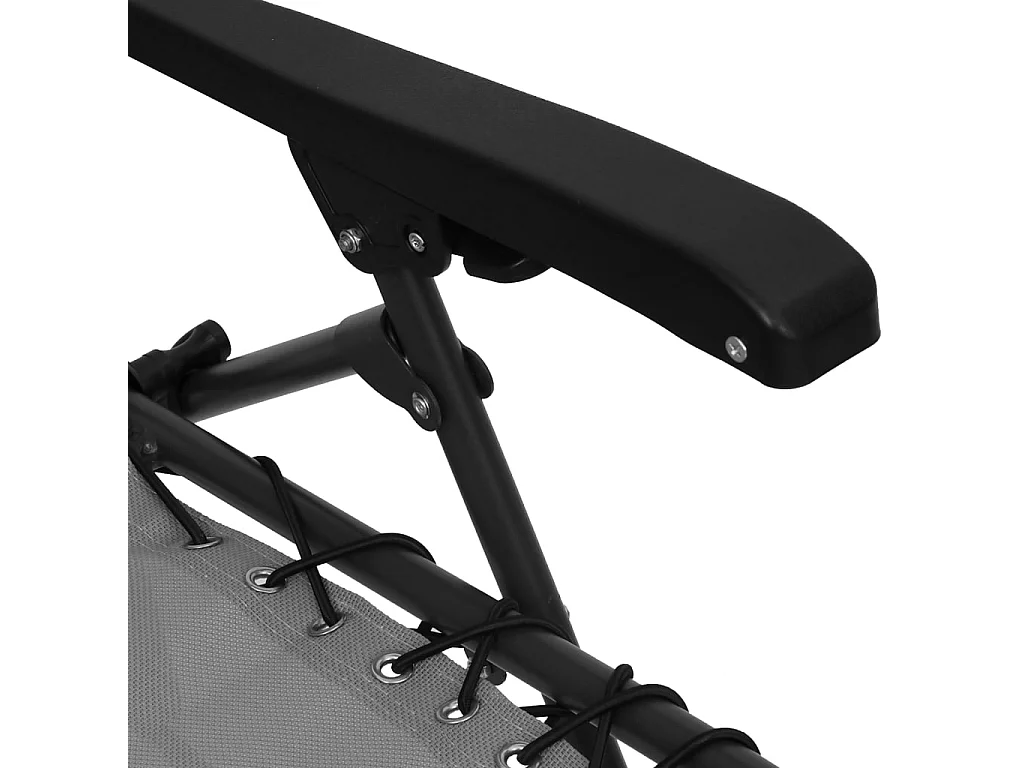 Chaise pliable de terrasse Textilène Gris