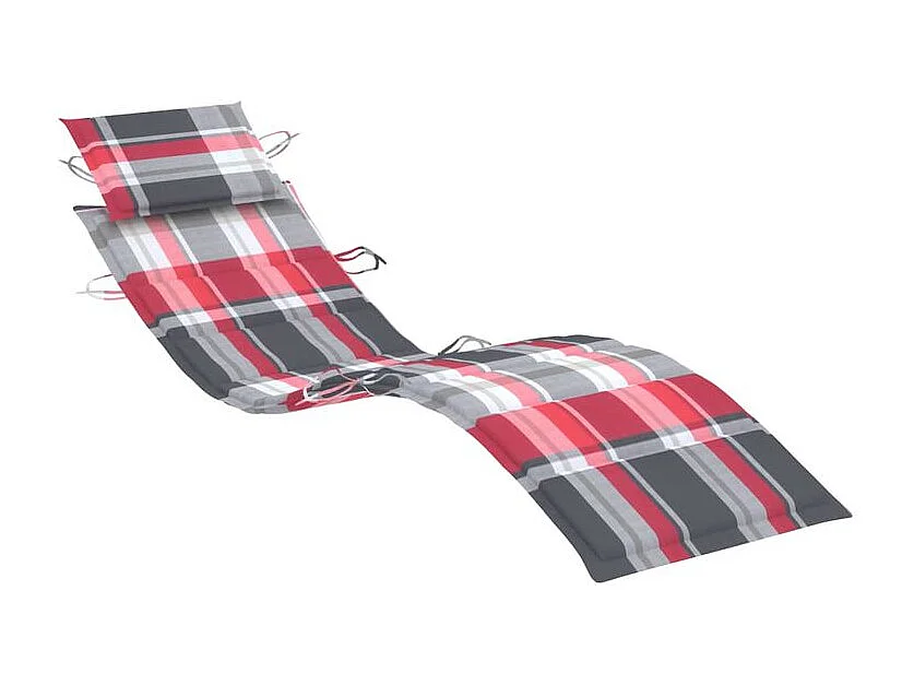 Chaise longue avec coussin Gris Bois d'acacia solide